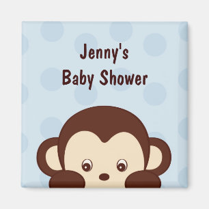 Magnet de faveur de baby shower de pois de singe
