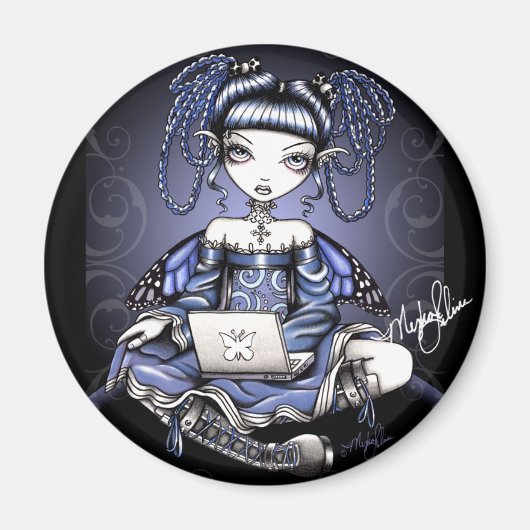 Magnet de fées Stacy Blue Lab Top (Devant)