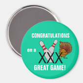 Magnet de félicitations pour Bowling (Recto/Verso)