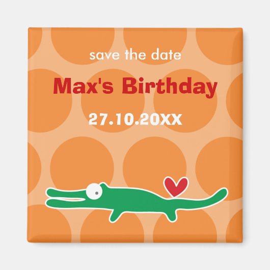 Magnet de fête d'anniversaire de l'enfant de l'all (Devant)
