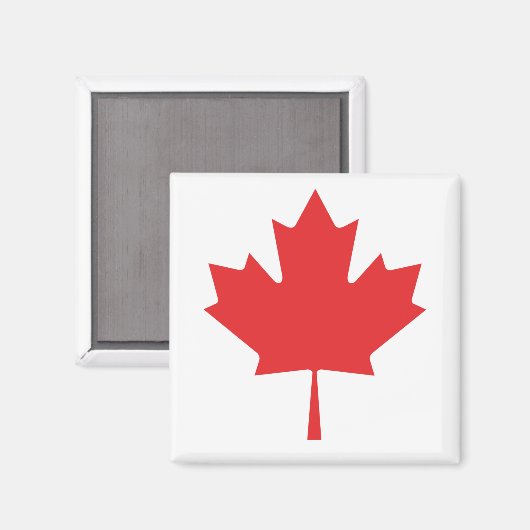 Magnet de feuille rouge d'érable canadien - Souven (Recto/Verso)
