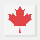 Magnet de feuille rouge d'érable canadien - Souven (Devant)