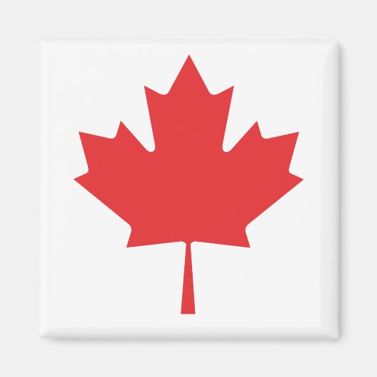Magnet de feuille rouge d'érable canadien - Souven (Devant)