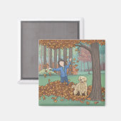 Magnet de feuilles d'automne (Recto/Verso)
