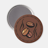 Magnet de fèves de café (Recto/Verso)
