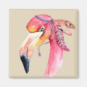 Magnet de Flamant rose Boho Fiona