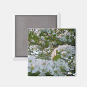 Magnet de fleurs blanches (Recto/Verso)
