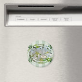Magnet de fleurs d'Apple et de bandes vertes (In Situ (Lave-vaisselle))