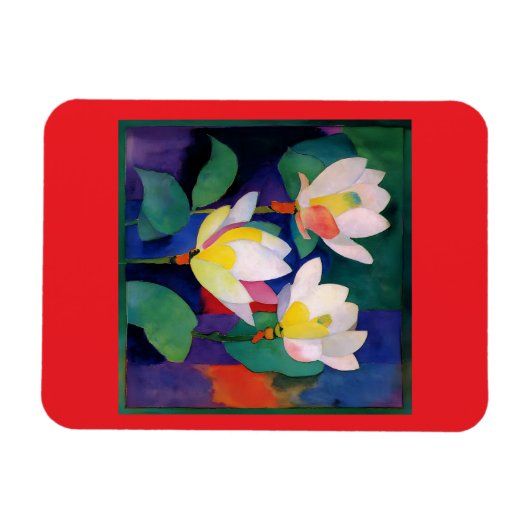 Magnet de fleurs de lotus (Horizontal)