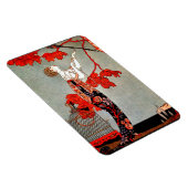 Magnet de fleurs rouges Art déco vintage (Côté Droit)