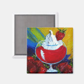 Magnet de fraises Daiquiri (Recto/Verso)