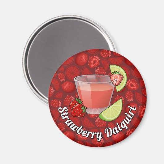 Magnet de fraises Daiquiri (Recto/Verso)