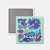 Magnet de fraises d'été Samchykivka psychédélique (Recto/Verso)