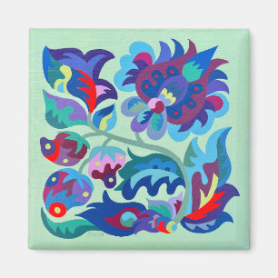 Magnet de fraises d'été Samchykivka psychédélique