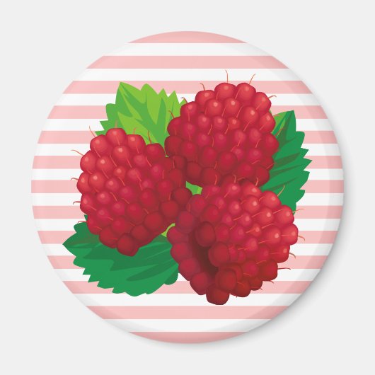 Magnet de framboises rouges (Devant)