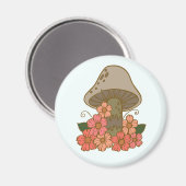 Magnet de frigidaire du jardin de champignons mign (Recto/Verso)