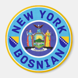 Magnet de frigo américain bosniaque de New York