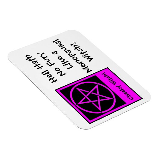 Magnet de frigo de sorcière ménopausée par sorcièr (Côté Droit)