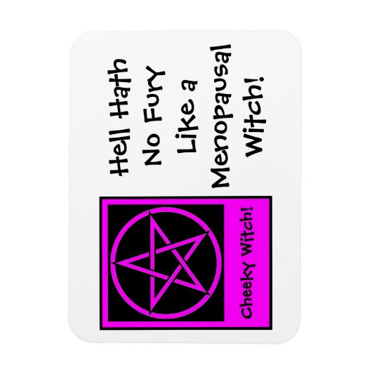 Magnet de frigo de sorcière ménopausée par sorcièr (Vertical)