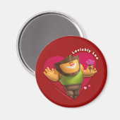 Magnet de frigo Valentine pour Leo (Recto/Verso)