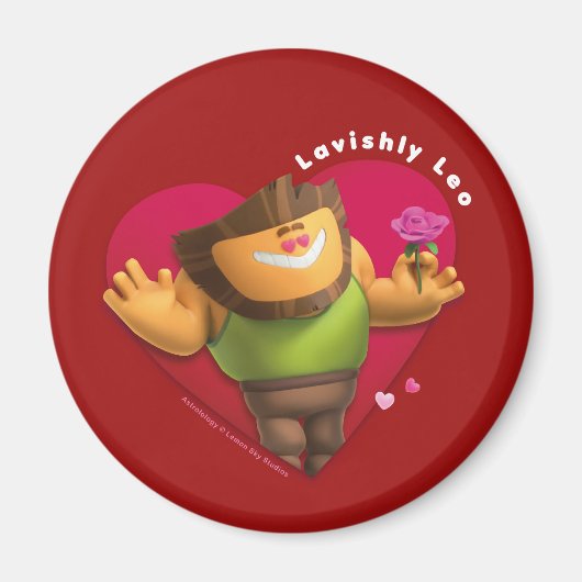 Magnet de frigo Valentine pour Leo (Devant)