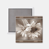 Magnet de frigorifique de serrure de fleurs (Recto/Verso)