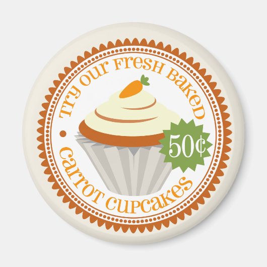 Magnet de gâteau de carotte rétro (Devant)