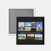 Magnet de Georiga de l'île Tybee (Recto/Verso)