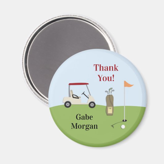 Magnet de golf Merci (Recto/Verso)