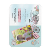 Magnet de graduation bleu rose rose pâle (Vertical)