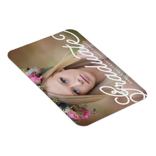 Magnet de graduation de script Boho (Côté Droit)