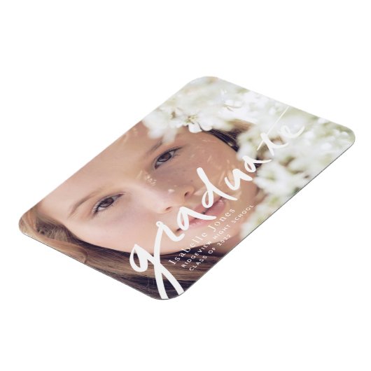 Magnet de graduation de script photo simple (Côté Gauche)