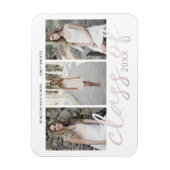 Magnet de graduation photo de script Whimsical en (Vertical)