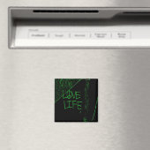 Magnet de graffitis Love Life - Neon Green (In Situ (Lave-vaisselle))