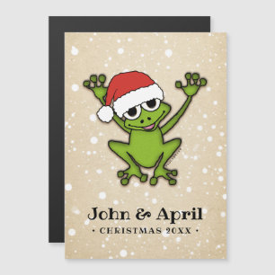 Magnet de grenouille de Noël