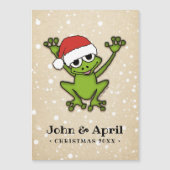 Magnet de grenouille de Noël (Devant)