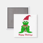 Magnet de grenouille de Noël adorable (Recto/Verso)
