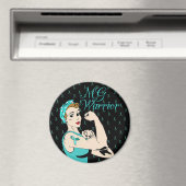 Magnet de guerrier de MG Turquoise et noir (In Situ (Lave-vaisselle))