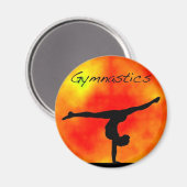 Magnet de gymnastique orange (Recto/Verso)