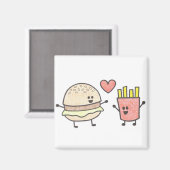 Magnet de hamburger et de fruits (Recto/Verso)