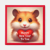 Magnet de Hamster du Nouvel An (Devant)