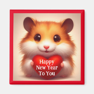 Magnet de Hamster du Nouvel An