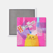 Magnet de hamster rose (Recto/Verso)
