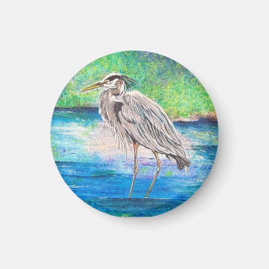 Magnet de Héron bleu (Devant)