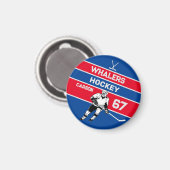 Magnet de hockey personnalisé (Recto/Verso)
