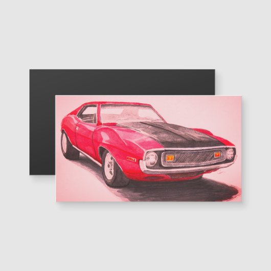 Magnet de javelin rouge 1974 (Devant / Derrière)