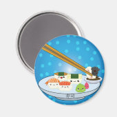 Magnet de Kawaii Sushi Platter (Recto/Verso)
