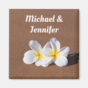 Magnet de la belle plumeria blanche hawaïenne
