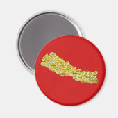 Magnet de la carte du Népal (Recto/Verso)