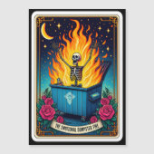 Magnet de la carte Tarot "Le Feu de Dumpster Emoti (Devant)